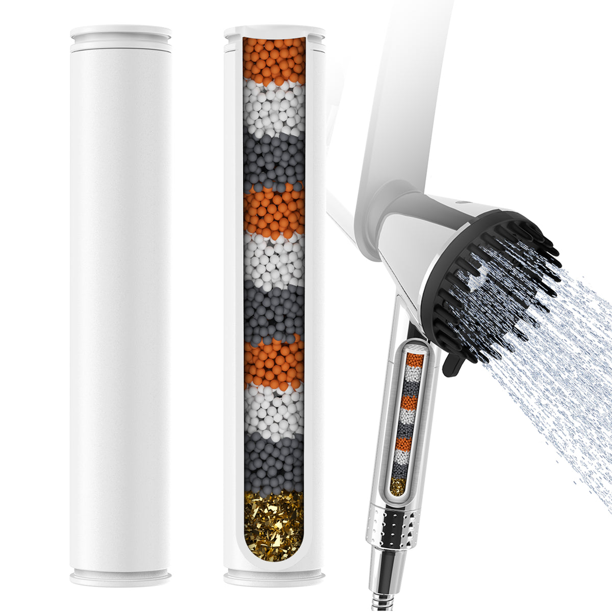 YIGA Shower Head Filter Replacement Cartridges for Hard