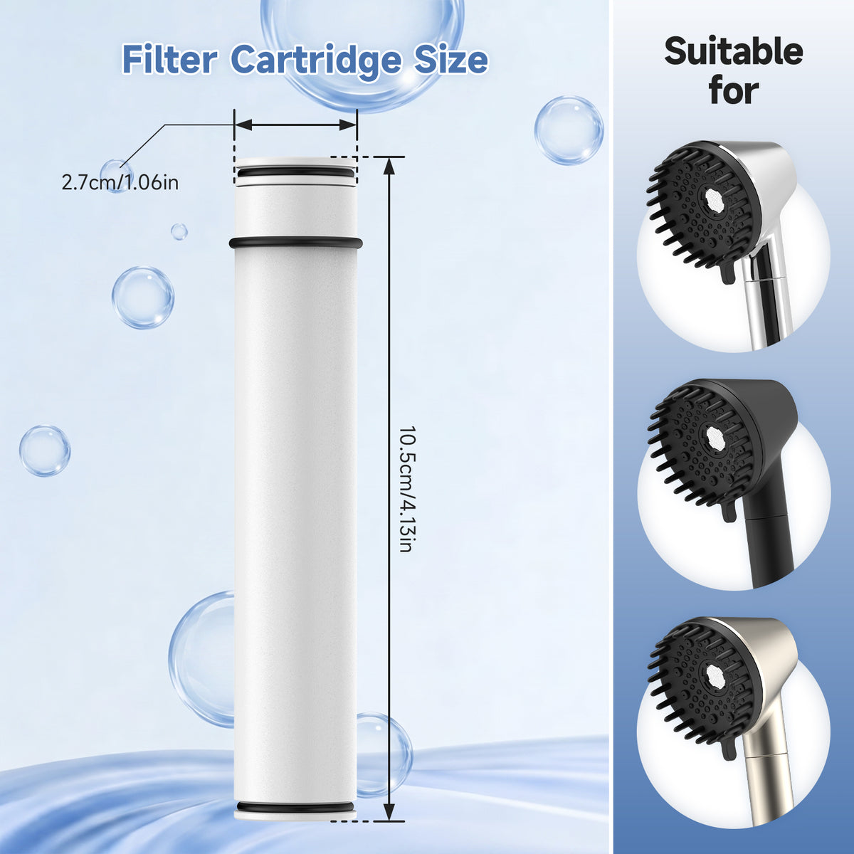 YIGA Shower Head Filter Replacement Cartridges for Hard