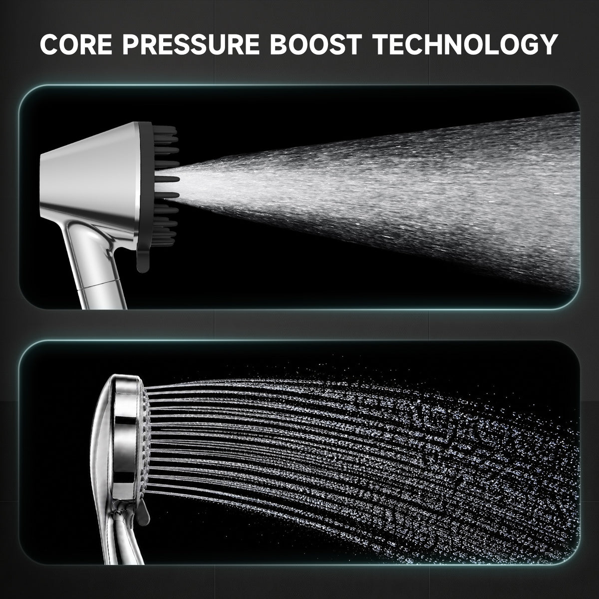 Shower Head with Handheld, High Pressure Showerhead, Chrome