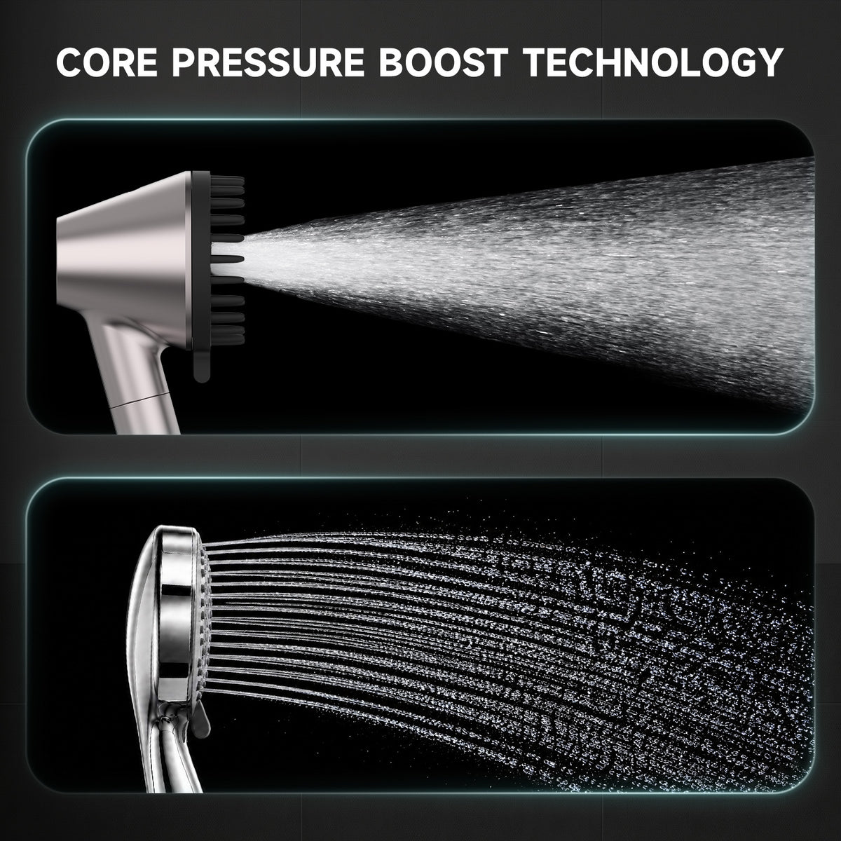 Shower Head with Handheld, High Pressure Showerhead, Nickel